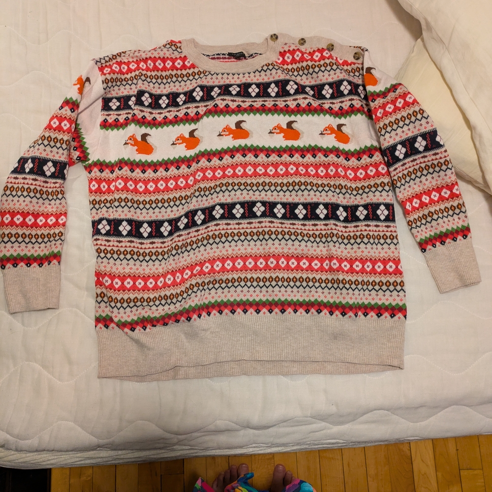 Talbots Multicolor Patterned Sweater